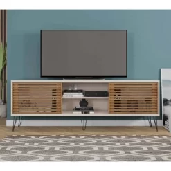 71" Arthur Wooden TV Stand For TVs Up To 71" With 2 Slatted Sliding Doors - The Urban Port -Online Furniture Store GUEST 37965f54 ec86 4415 9e7e a91c4029d3e7