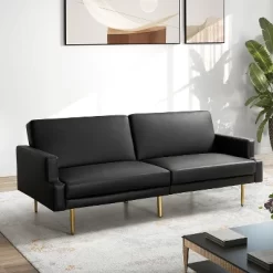 Lanna 76"Wide Vegan Leather Modern Style Convertible Futon Sofa Bed For Living Room Guest Bedroom | ARTFUL LIVING DESIGN 26 Lanna 76"Wide Vegan Leather Modern Style Convertible Futon Sofa Bed For Living Room Guest Bedroom | ARTFUL LIVING DESIGN -Online Furniture Store GUEST 3867f09f 8b58 4f13 9fe9 32fe65740f57