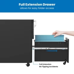 Mount-It! Mobile File Pedestal Cabinet With 3 Drawers & Lock | Slim Design Under Desk Storage & Organizer For Files, Folders & Office Supplies | Black 12 Mount-It! Mobile File Pedestal Cabinet With 3 Drawers & Lock | Slim Design Under Desk Storage & Organizer For Files, Folders & Office Supplies | Black -Online Furniture Store GUEST 38777a1a 819a 4de6 97a2 42db30f4f55f