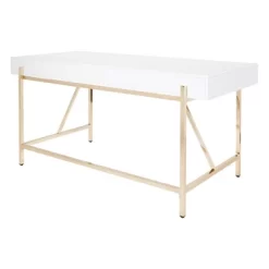 Broadway Desk White Gloss - OSP Home Furnishings -Online Furniture Store GUEST 38aff1e1 1cbc 4096 a605 d7dc1ef5b3a3