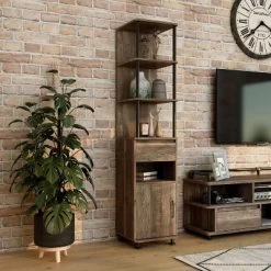 3pc Nanum Entertainment Console For TVs Up To 78" Reclaimed Oak - MiBasics -Online Furniture Store GUEST 38faaa2d a852 4065 8ff5 805d4aaa21a9