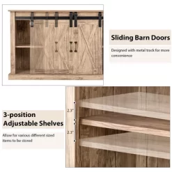 Costway 55'' Sliding Barn Door TV Stand Entertainment Media Console W/ Adjustable Shelf 14 Costway 55'' Sliding Barn Door TV Stand Entertainment Media Console W/ Adjustable Shelf -Online Furniture Store GUEST 391e70c2 3387 48c7 b3bf 33ffc4003b8d