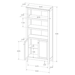 72" Carson 5 Shelf Bookcase With Doors - Threshold -Online Furniture Store GUEST 3a1f8290 d158 40aa b1f4 5779b61cc696