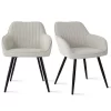 Set Of 2 BOSTON Upholstered Arm Chair -The Pop Maison