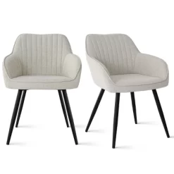 Set Of 2 BOSTON Upholstered Arm Chair -The Pop Maison