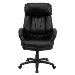 Emma And Oliver High Back Black LeatherSoft Extensive Padding Swivel Ergonomic Office Arm Chair -Online Furniture Store GUEST 3b015b66 3b7d 4b41 a715 d62933a56af2