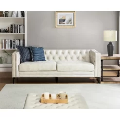 Wales 84" Contemporary Sofa With Tufted Back | ARTFUL LIVING DESIGN