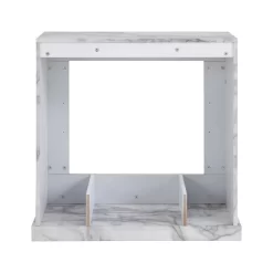 Dridun Faux Marble Fireplace White/Gray - Aiden Lane -Online Furniture Store GUEST 3b782ce8 9b92 410b a9af 46385eda5db5