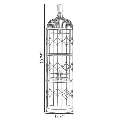 Vintiquewise Creative Bottle Shaped Black Wine Holder Rack Holder For Dining Room, Office, And Entryway 3 Vintiquewise Creative Bottle Shaped Black Wine Holder Rack Holder For Dining Room, Office, And Entryway - Image 3