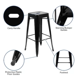 Emma And Oliver 4 Pack 30" High Metal Indoor Bar Stool - Stackable Stool 16 Emma And Oliver 4 Pack 30" High Metal Indoor Bar Stool - Stackable Stool -Online Furniture Store GUEST 3cb8cbbc ea79 4d59 bc6c 88c52fba09ec