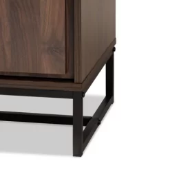 Neil Wood And Metal Storage Cabinet Brown/Black - Baxton Studio -Online Furniture Store GUEST 3dd44042 25ad 4d76 9aef 9b82b9d035a0