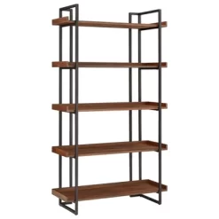 Felicia Rustic Industrial Metal/Wood Etagere Bookshelf - Inspire Q -Online Furniture Store GUEST 3e25622d 7694 46af 8d80 912ff40e4077
