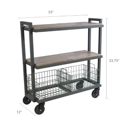 Cart System With Wheels 3 Tier Green - Atlantic 9 Cart System With Wheels 3 Tier Green - Atlantic - Image 9