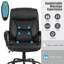 Costway Big & Tall 500lb Massage Office Chair E Xecutive PU Leather Computer Desk Chair -Online Furniture Store GUEST 3e8c8118 2f29 4152 8b74 121cd12ac366