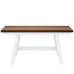 Farmhouse 6-Piece Wood Dining Table Set With Long Bench And 4 Dining Chairs-ModernLuxe -Online Furniture Store GUEST 3f0869b9 6c03 4472 a440 79384fd7a91e