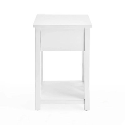 Middlebury Wood End Table With Drawer White - Alaterre Furniture 7 Middlebury Wood End Table With Drawer White - Alaterre Furniture - Image 7