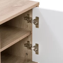 Hollywood Wood Grain TV Stand For TVs Up To 55" With Doors White And Brown - CorLiving -Online Furniture Store GUEST 407565e0 12d5 4504 9596 34a82cc2b21c