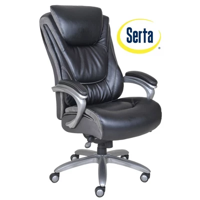 Big & Tall Smart Layers Premium Ultra Executive Chair Bliss Black Bonded Leather - Serta 18 Big & Tall Smart Layers Premium Ultra Executive Chair Bliss Black Bonded Leather - Serta - Image 18