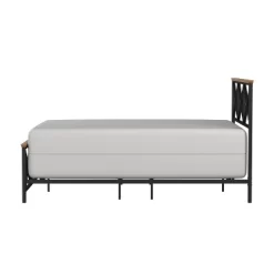 Queen Ashford Metal Bed With Wood Accent Textured Black Oak Finished Wood - Hillsdale Furniture -Online Furniture Store GUEST 4243090c b0ca 4bee 86d3 4001853bd4dd