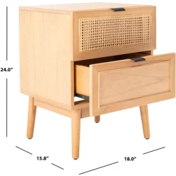 Baisley 2 Drawer Rattan Nightstand - Natural - Safavieh 9 Baisley 2 Drawer Rattan Nightstand - Natural - Safavieh -Online Furniture Store GUEST 424b12d0 1202 4a78 b3d7 8a48ce82365e
