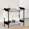 City Life Bar Cart With Wine Glass Rack - South Shore