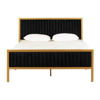 Queen Flam Upholstered Metal Bed - South Shore 11 Queen Flam Upholstered Metal Bed - South Shore - Image 11
