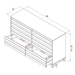 Ilya Solid Wood Modern Panel Front 6 Drawer Dresser - Saracina Home -Online Furniture Store GUEST 444194b5 0b39 45be 9090 0d7dbeceade2
