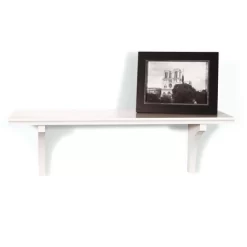7.5" X 35" Mission Shelf With Bracket White - InPlace -Online Furniture Store GUEST 451983d0 064b 4c75 9c02 d5a1ca3ef26e