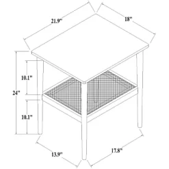 Wood & Cane Square Accent Side Table - Hearth & Hand™ With Magnolia -Online Furniture Store GUEST 46b28839 eb42 4b32 a0f7 6d40fd6b5238