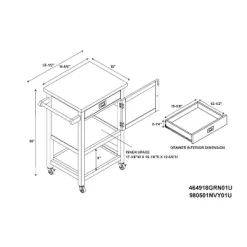 Sydney Apartment Kitchen Cart - Linon -Online Furniture Store GUEST 4759ea11 40df 48b4 a63c 0c57163bf5b7