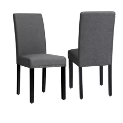 Tangkula 2-Piece Upholstered Linen Fabric Dining Chairs With High Backrest & Padded Seat -Online Furniture Store GUEST 480d9886 4eab 4d4a b258 94f34e8eaaaa