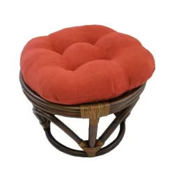 Rattan Ottoman With Micro Suede Cushion - International Caravan -Online Furniture Store GUEST 481c3ad3 5696 4944 aed4 4996b301e95c