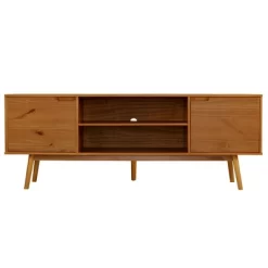 Solid Wood Mid-Century Modern TV Stand For TVs Up To 80" - Saracina Home -Online Furniture Store GUEST 48805313 cc17 4994 abcd 906cc16aab94