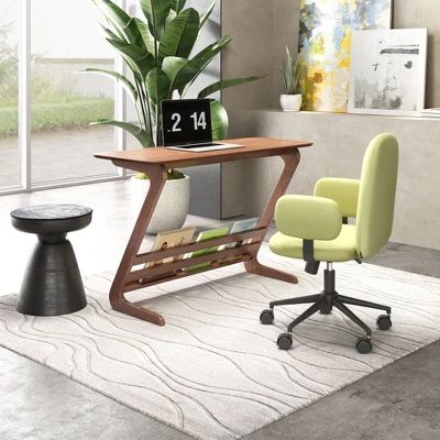 Lakeview MDF Desk Rubber Wood Walnut - ZM Home 7 Lakeview MDF Desk Rubber Wood Walnut - ZM Home - Image 7