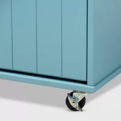 Liona Sky Wood Kitchen Storage Cart Blue/Natural - Baxton Studio -Online Furniture Store GUEST 4a95f86c 14a2 44ea 842f 3d7165b3f474