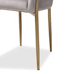 Ballard Velvet Fabric Upholstered Metal Dining Chair - Baxton Studio -Online Furniture Store GUEST 4ad66103 296d 40dc a37d 5a416347ed30