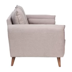 Emma And Oliver Upholstered Mid-Century Modern Pocket Spring Loveseat With Wooden Legs And Removable Back Cushions -Online Furniture Store GUEST 4aeafb7e 4004 4001 ab36 ecfae0e5bbad