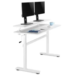Tranzendesk Standing Desk With Clamp-On Shelf - 55" Sit To Stand Workstation With 55” Monitor Stand - White - Stand Steady 16 Tranzendesk Standing Desk With Clamp-On Shelf - 55" Sit To Stand Workstation With 55” Monitor Stand - White - Stand Steady -Online Furniture Store GUEST 4c619589 3641 41e3 8f91 89b95ed8a13e