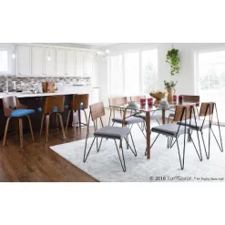 Set Of 2 Loft Mid Century Modern Chairs Gray/Black - Lumisource -Online Furniture Store GUEST 4d50e9e1 8d1e 43b2 9659 2581f6d38cb7