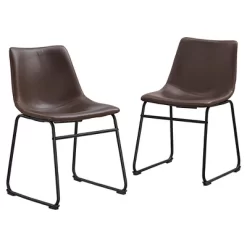 Set Of 2 Laslo Modern Upholstered Faux Leather Dining Chairs - Saracina Home 21 Set Of 2 Laslo Modern Upholstered Faux Leather Dining Chairs - Saracina Home -Online Furniture Store GUEST 4df149f4 10cd 43f6 ae87 21d2762646ef