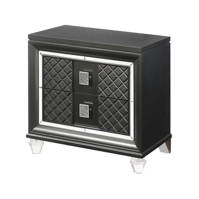 30" Sawyer Nightstand Metallic Gray - Acme Furniture 2 30" Sawyer Nightstand Metallic Gray - Acme Furniture - Image 2