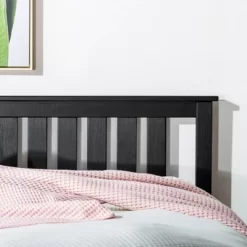 14" Marley Solid Wood Platform Bed With Paneled Headboard Black - Mellow -Online Furniture Store GUEST 4e3fae01 74a1 4852 b20f 0b3e81450dd9