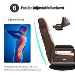 360-Degree Swivel Gaming Floor Chair With Foldable Adjustable Backrest -Online Furniture Store GUEST 4e412ef5 2d50 44b1 9876 b7173cb4b727