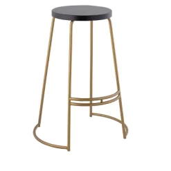 JONATHAN Y Hula Modern Designer Iron Curved Backless Bar Stool