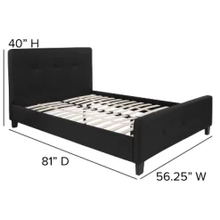 Merrick Lane Platform Bed Contemporary Tufted Upholstered Platform Bed With Footboard -Online Furniture Store GUEST 4f0dff9d b22a 49f6 b847 bdae93bd4243