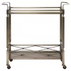 Evelyn Metal And Glass Bar Cart Antique Brass - Inspire Q