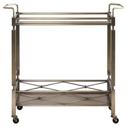Online Furniture Store 20 Evelyn Metal And Glass Bar Cart Antique Brass - Inspire Q