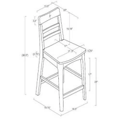 2pk Wood Ladder Back Counter Stool - Hearth & Hand™ With Magnolia -Online Furniture Store GUEST 501b822c a2fd 461d aa13 130aba448f95