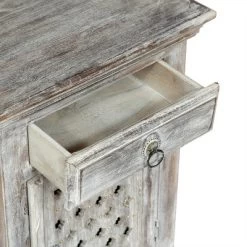 Tijeras Handcrafted Boho Mango Wood Nightstand Distressed White - Christopher Knight Home -Online Furniture Store GUEST 503c1764 17b6 4653 aa65 b168185633da