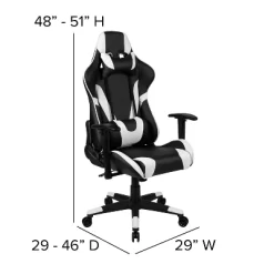 Flash Furniture Gaming Desk And Reclining Gaming Chair Set With Cup Holder, Headphone Hook & 2 Wire Management Holes -Online Furniture Store GUEST 51cbffdc e330 46dd 931a 79dec10369f4